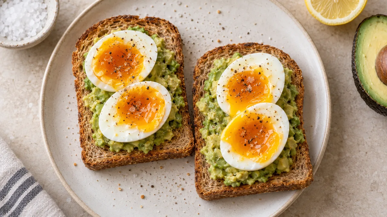 Avocado and Jammy Egg on Whole Wheat Toast