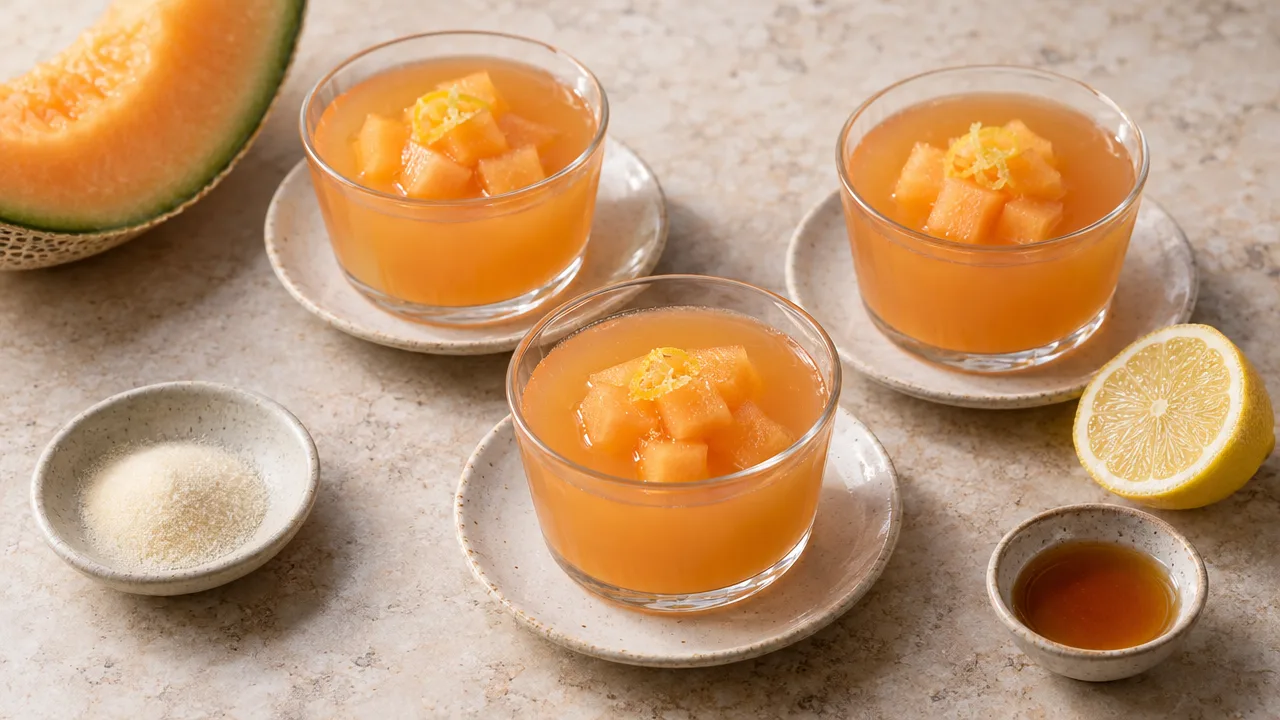 Cantaloupe Gelatin Cups
