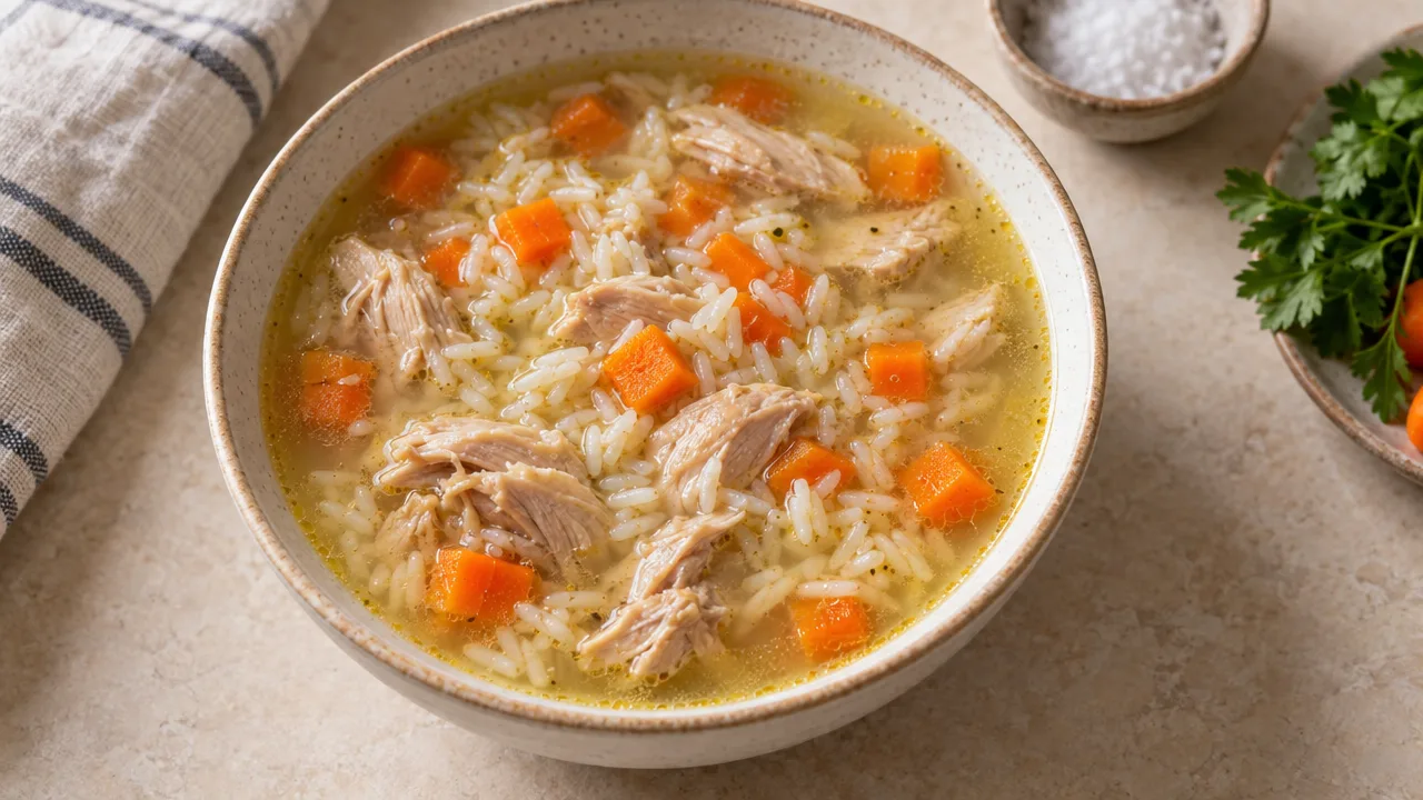 Chicken and White Rice Soup